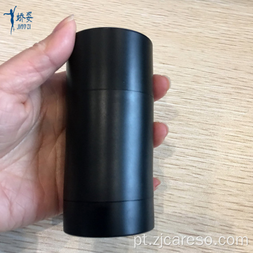 Recipiente de desodorante vazio de 75 ml preto fosco